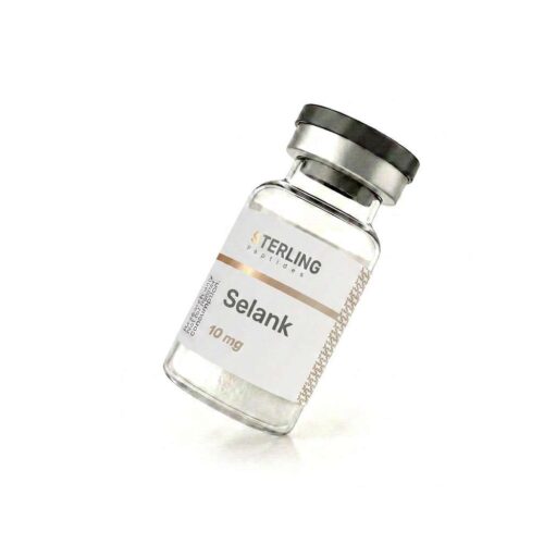 Selank 10mg research peptide vial supplied as lyophilised powder